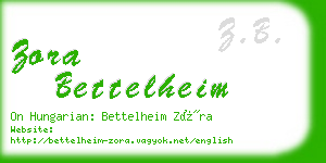 zora bettelheim business card